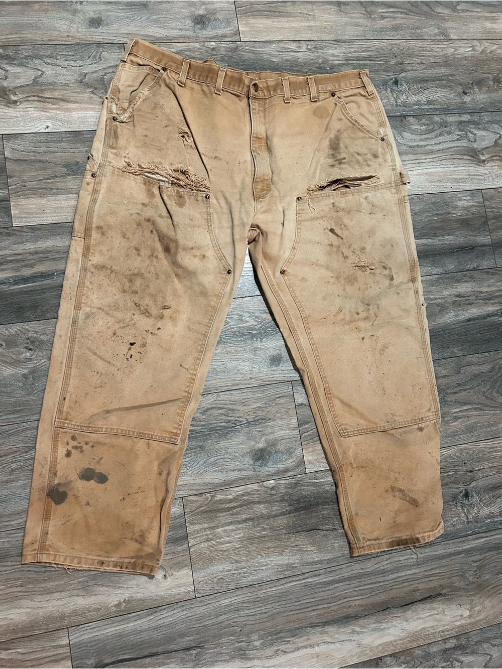 Vintage Carhartt Double Knee Jeans Distressed Men’s 46 x 30
